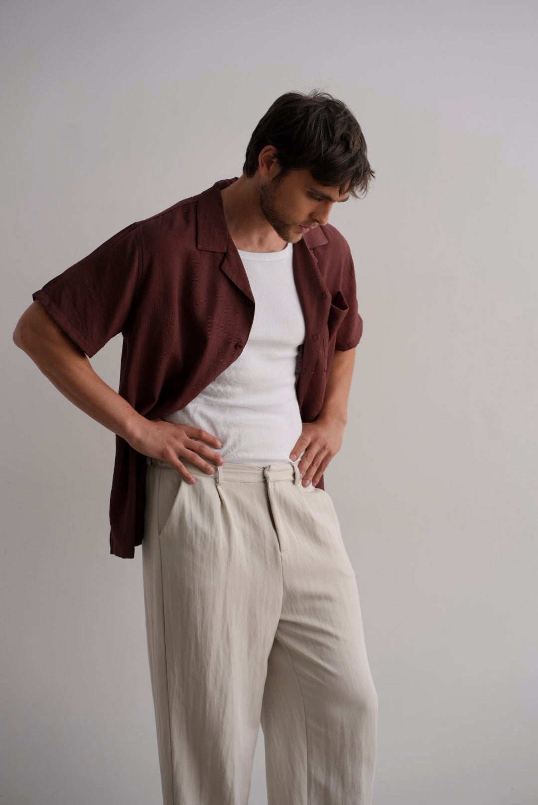 Burgundy Riviera Textured Shirt