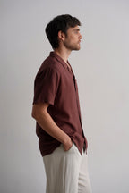 Burgundy Riviera Textured Shirt