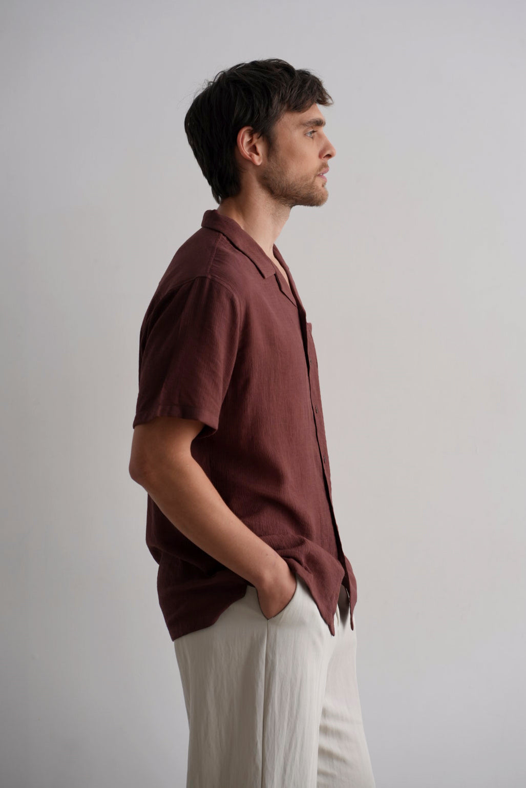 Burgundy Riviera Textured Shirt