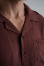 Burgundy Riviera Textured Shirt