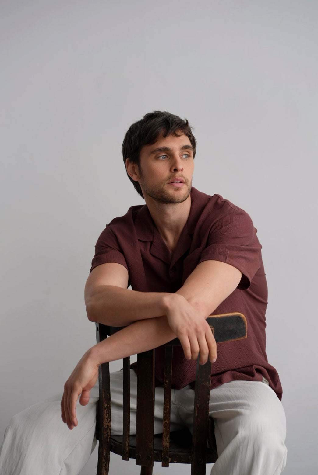 Burgundy Riviera Textured Shirt