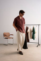 Burgundy Riviera Textured Shirt